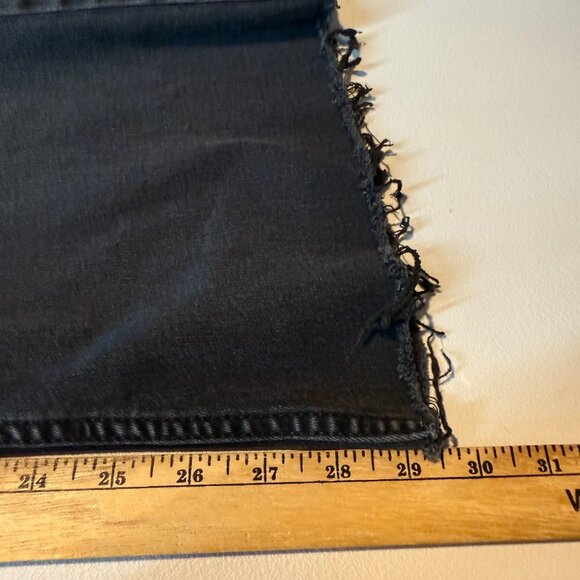 Free People Women 27 Penny Pull On Flare Jeans Denim Black Distressed Stretch - Picture 10 of 12